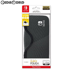 【新品】【お取り寄せ】[ACC][Switch] QUICK POUCH for Nintendo Switch Lite(クイックポーチ フォー ニンテンドースイッチライト) チャコールグレー キーズファクトリー(HQP-001-4)(20190920)