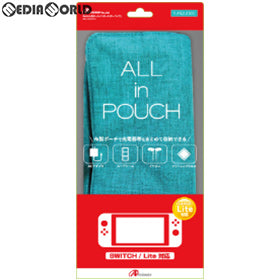 【新品】【お取り寄せ】[ACC][Switch] Switch/Switch Lite用(スイッチ/スイッチライト用) ALL in POUCH(ターコイズ) アンサー(ANS-SW008TQ)(20190920)