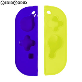 【新品】【お取り寄せ】[ACC][Switch] Switchジョイコン用(スイッチジョイコン用) TPUきせかえカバー(ブルー&イエロー) アンサー(ANS-SW080BY)(20191010)