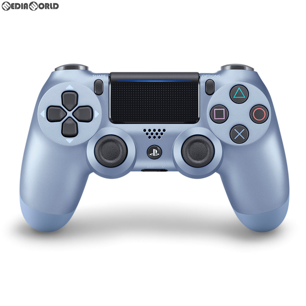 【中古即納】[ACC][PS4] ワイヤレスコントローラー デュアルショック4(DUALSHOCK4) チタン・ブルー SIE(CUH-ZCT2J28)(20190906)