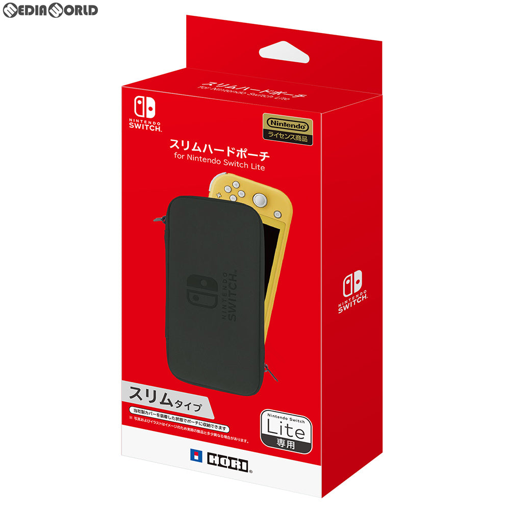 【新品】【お取り寄せ】[ACC][Switch] スリムハードポーチ for Nintendo Switch Lite(ニンテンドースイッチライト) ブラック 任天堂ライセンス商品 HORI(NS2-047)(20190920)