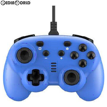 【新品】【お取り寄せ】[ACC][Switch] CYBER・ジャイロコントローラー ミニ 有線タイプ(SWITCH用)(スイッチ用) ブルー サイバーガジェット(CY-NSGYCMW-BL)(20191031)