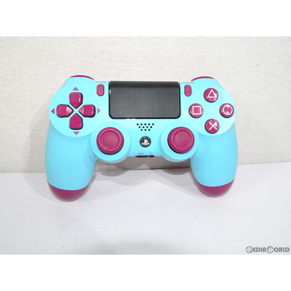 【中古即納】[お得品][表紙説明書なし][ACC][PS4] ゲオ限定 ワイヤレスコントローラー DUALSHOCK4(デュアルショック4) ベリー・ブルー SIE(CUH-ZCT2J23)(20181121)