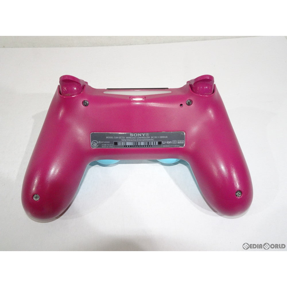 【中古即納】[お得品][表紙説明書なし][ACC][PS4] ゲオ限定 ワイヤレスコントローラー DUALSHOCK4(デュアルショック4) ベリー・ブルー SIE(CUH-ZCT2J23)(20181121)