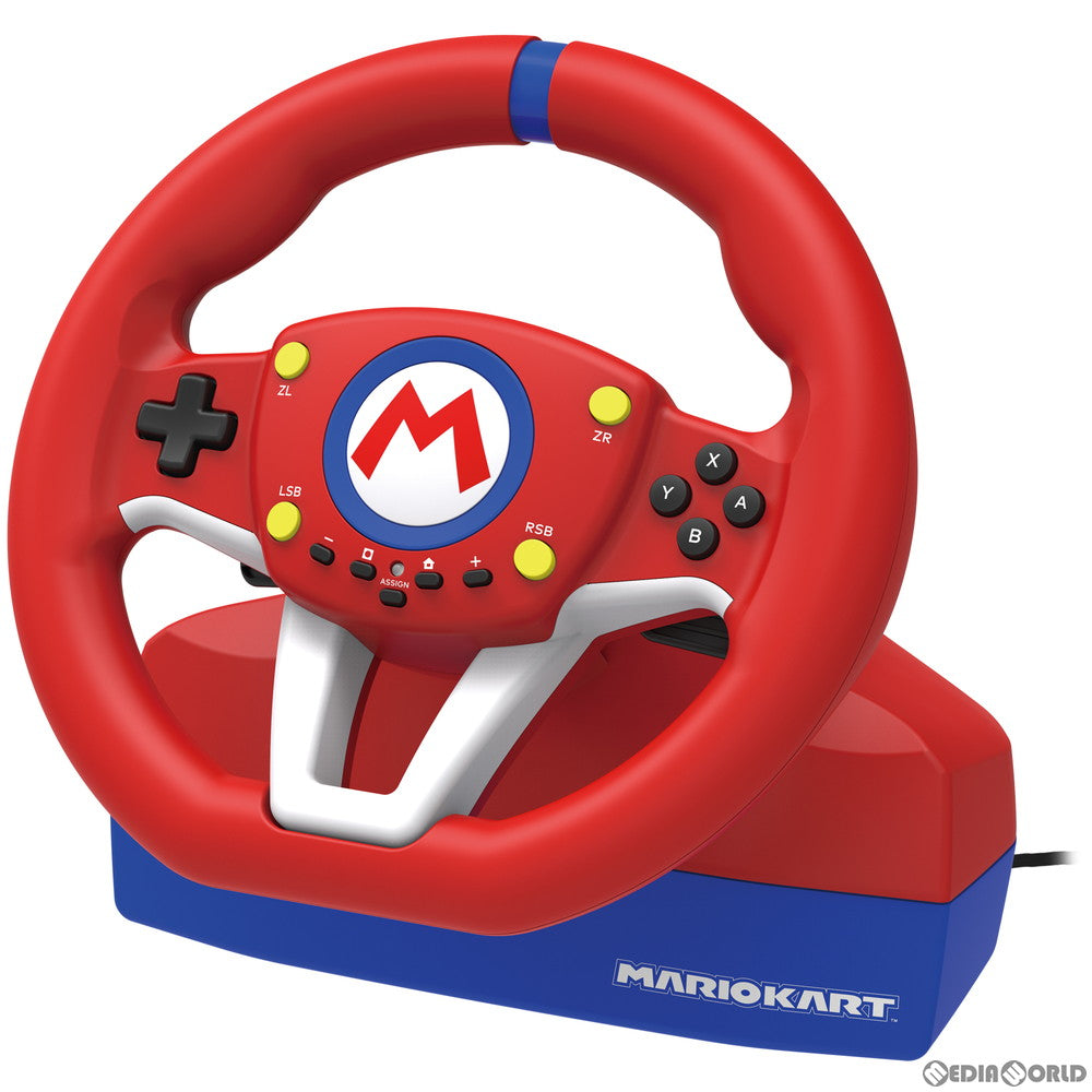 【中古即納】[お得品][表紙説明書なし][ACC][Switch] マリオカートレーシングホイール for Nintendo Switch(ニンテンドースイッチ) 任天堂ライセンス商品 HORI(NSW-204)(20191130)