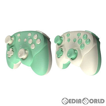【新品】【お取り寄せ】[ACC][Switch] CYBER・ジャイロコントローラー ミニ 無線タイプ 2個セット(SWITCH用)(スイッチ用) ライトグリーン サイバーガジェット(CY-NSGYCMB2-LG)(20200320)