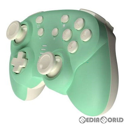 【新品】【お取り寄せ】[ACC][Switch] CYBER・ジャイロコントローラー ミニ 無線タイプ(SWITCH用)(スイッチ用) ライトグリーン×クリーム サイバーガジェット(CY-NSGYCMB-GC)(20200320)