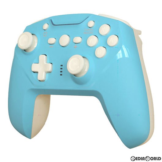【新品】【お取り寄せ】[ACC][Switch] CYBER・ジャイロコントローラー 無線タイプ(SWITCH用)(スイッチ用) ライトブルー×クリーム サイバーガジェット(CY-NSGYCWL-LBC)(20200430)