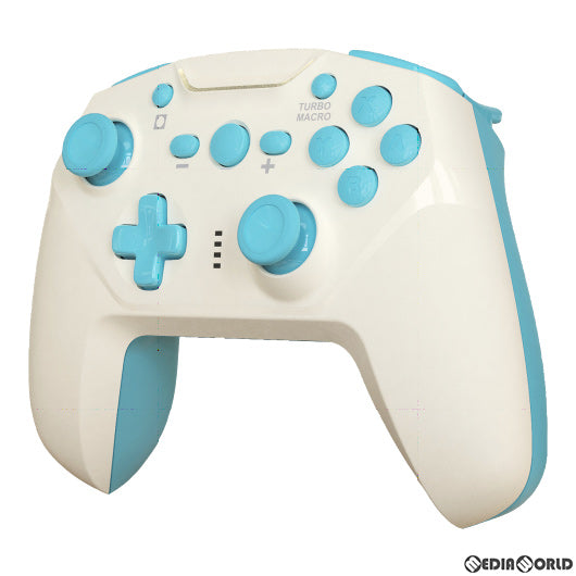 【新品】【お取り寄せ】[ACC][Switch] CYBER・ジャイロコントローラー 無線タイプ(SWITCH用)(スイッチ用) クリーム×ライトブルー サイバーガジェット(CY-NSGYCWL-CLB)(20200430)