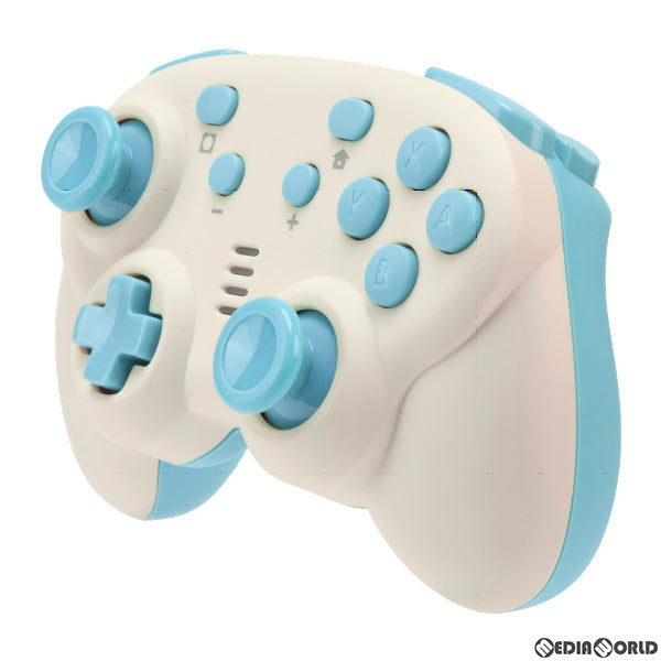 【新品】【お取り寄せ】[ACC][Switch] CYBER・ジャイロコントローラー ミニ無線タイプ(SWITCH用)(スイッチ用) クリーム×ライトブルー サイバーガジェット(CY-NSGYCWB-CLB)(20200430)