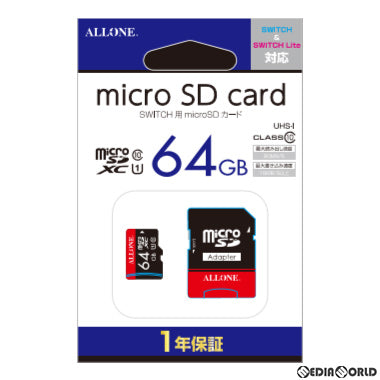 【新品】【お取り寄せ】[ACC][Switch] Switch用(スイッチ用) microSDカード 64GB アローン(ALG-NSSD64)(20200430)