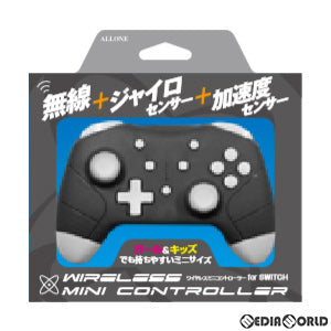 【新品】【お取り寄せ】[ACC][Switch] Switch用(スイッチ用) ワイヤレスミニコントローラー ブラック アローン(ALG-NSWMCK)(20200531)