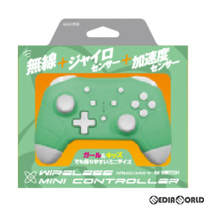 【新品】【お取り寄せ】[ACC][Switch] Switch用(スイッチ用) ワイヤレスミニコントローラー ミント アローン(ALG-NSWMCM)(20200531)