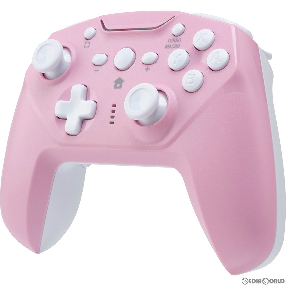 【新品】【お取り寄せ】[ACC][Switch] CYBER・ジャイロコントローラー 無線タイプ(SWITCH用)(スイッチ用) ピンク×ホワイト サイバーガジェット(CY-NSGYCWL-PW)(20200720)