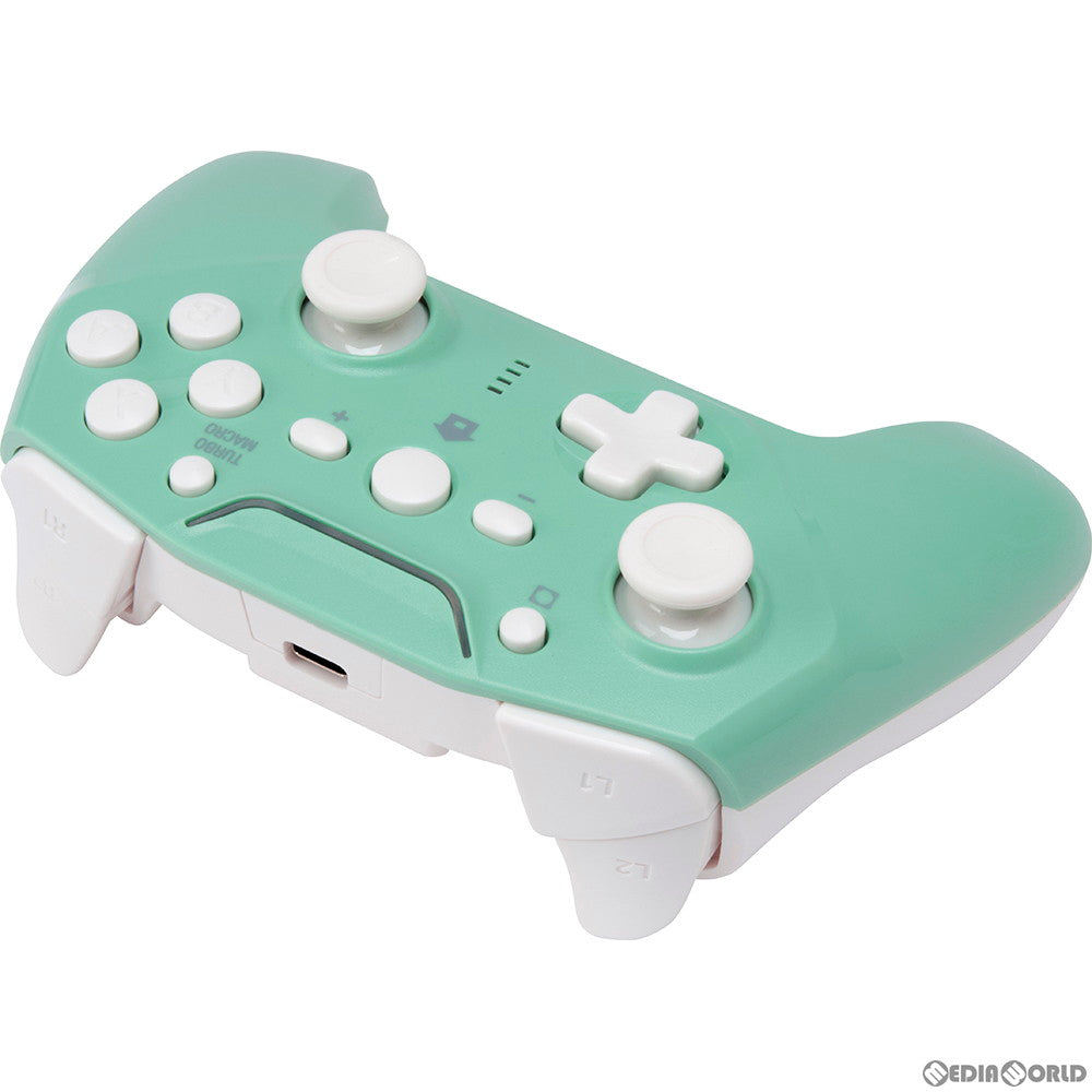 【中古即納】[ACC][Switch] CYBER・ジャイロコントローラー 無線タイプ(SWITCH用)(スイッチ用) ライトグリーン×クリーム サイバーガジェット(CY-NSGYCWL-GC)(20200720)