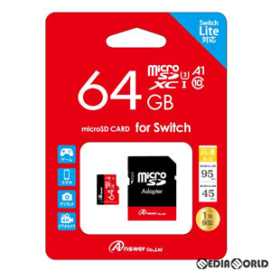 【中古即納】[ACC][Switch] (再販)Switch/Switch Lite用(スイッチ/スイッチライト用) MicroSDHC64GB(SDカードアダプター付き) アンサー(ANS-MSDHC64G)(20200612)