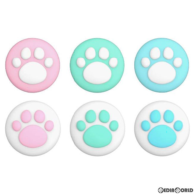【新品】【お取り寄せ】[ACC][Switch] CYBER・アナログスティックカバー ねこにゃん プラス(SWITCH Joy-Con/SWITCH Lite用)(スイッチ ジョイコン/スイッチライト用) サイバーガジェット(CY-NSJCASCNP-PA)(20200720)