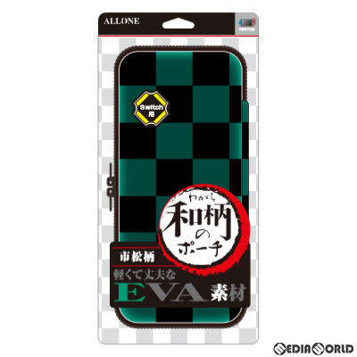 【新品】【お取り寄せ】[ACC][Switch] (再販)Switch用(スイッチ用) EVA和柄のポーチ 市松柄 アローン(ALG-NSEWPI)(20200630)