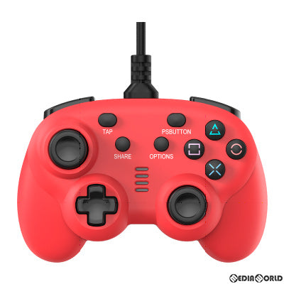 【新品】【お取り寄せ】[ACC][Switch] CYBER・ワイヤードコントローラー ミニ(PS4/SWITCH用)(PS4/スイッチ用) サイバーガジェット レッド(CY-NSP4WCM-RE)(20200831)