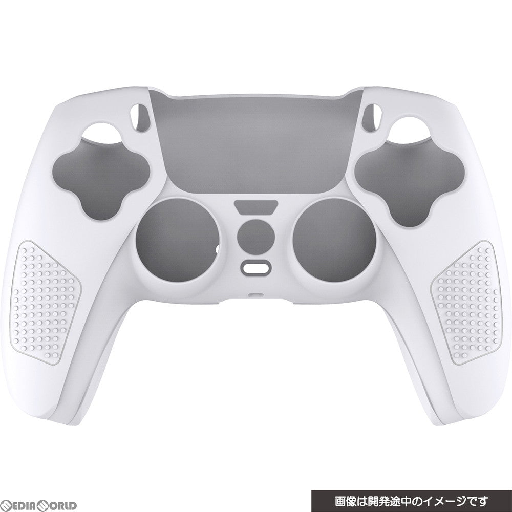 【新品】【お取り寄せ】[ACC][PS5] CYBER・コントローラーシリコンカバー(PS5用) ホワイト サイバーガジェット(CY-P5CRSC-WH)(20201112)