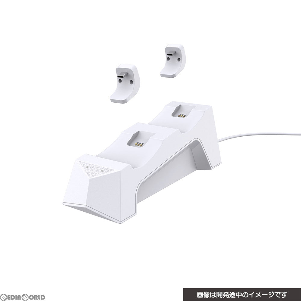 【新品】【お取り寄せ】[ACC][PS5] CYBER・置くだけで充電できるコントローラースタンド ダブル(PS5用) ホワイト サイバーガジェット(CY-P5OCCSW-WH)(20201112)