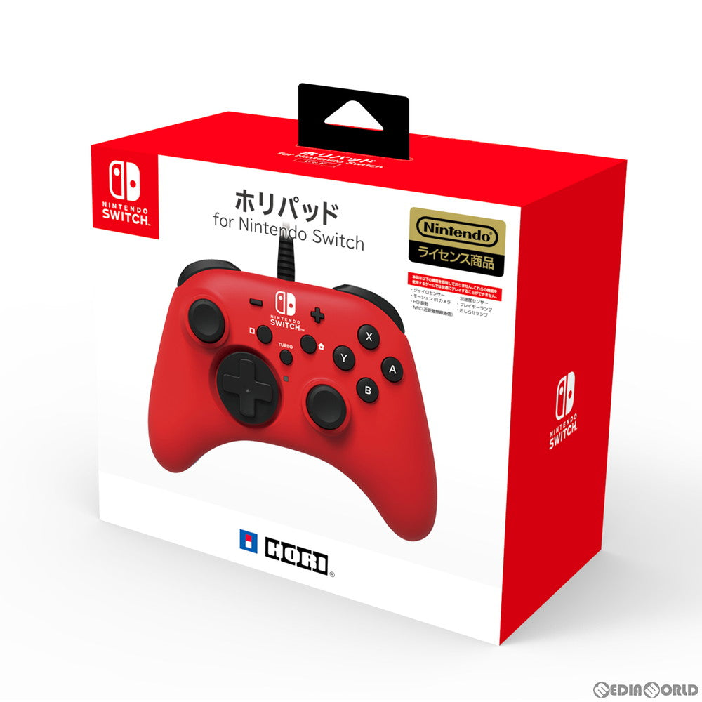 【中古即納】[お得品][表紙説明書なし][ACC][Switch] ホリパッド for Nintendo Switch(ニンテンドースイッチ) レッド 任天堂ライセンス商品 HORI(NSW-156)(20201001)