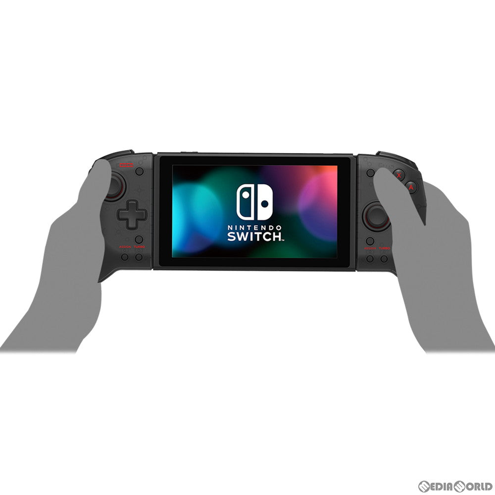 【中古即納】[お得品][表紙説明書なし][ACC][Switch] グリップコントローラー for Nintendo Switch(ニンテンドースイッチ) クリアブラック 任天堂ライセンス商品 HORI(NSW-298)(20201112)