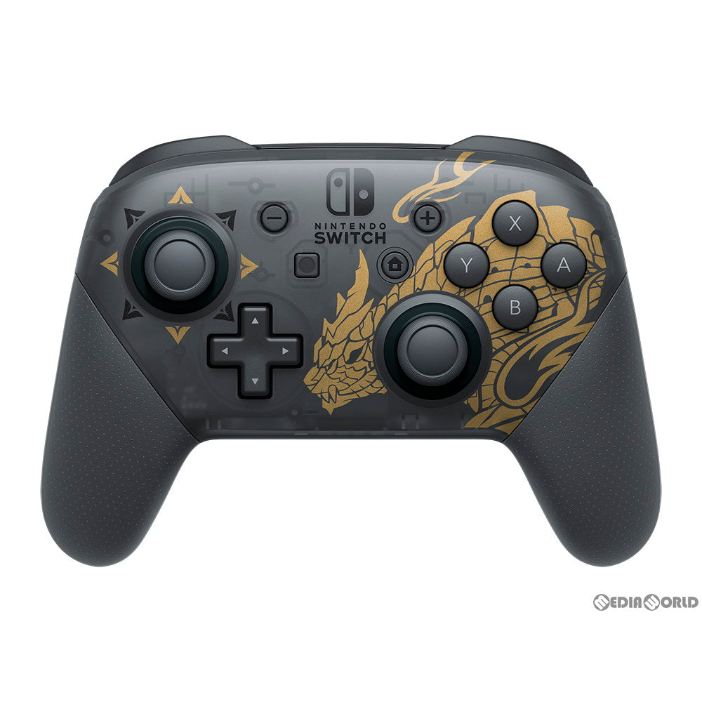【中古即納】[お得品][表紙説明書なし][ACC][Switch] Nintendo Switch Proコントローラー(ニンテンドースイッチ プロコントローラー) モンスターハンターライズエディション 任天堂(HAC-A-FSSKN)(20210326)