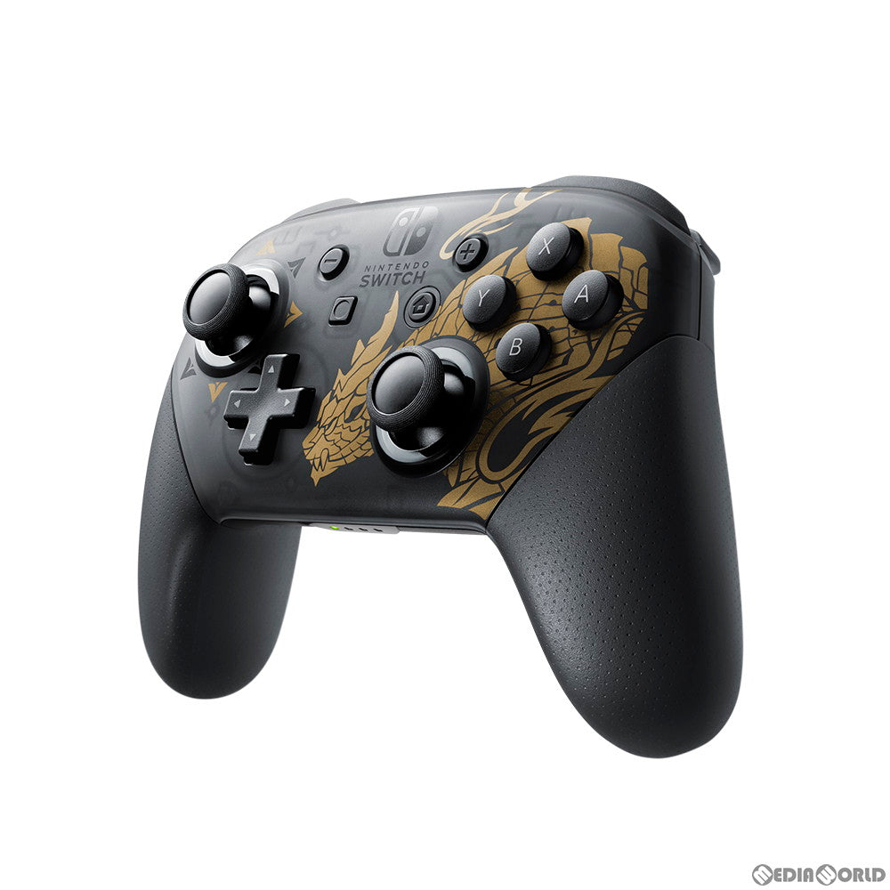 【中古即納】[お得品][表紙説明書なし][ACC][Switch] Nintendo Switch Proコントローラー(ニンテンドースイッチ プロコントローラー) モンスターハンターライズエディション 任天堂(HAC-A-FSSKN)(20210326)