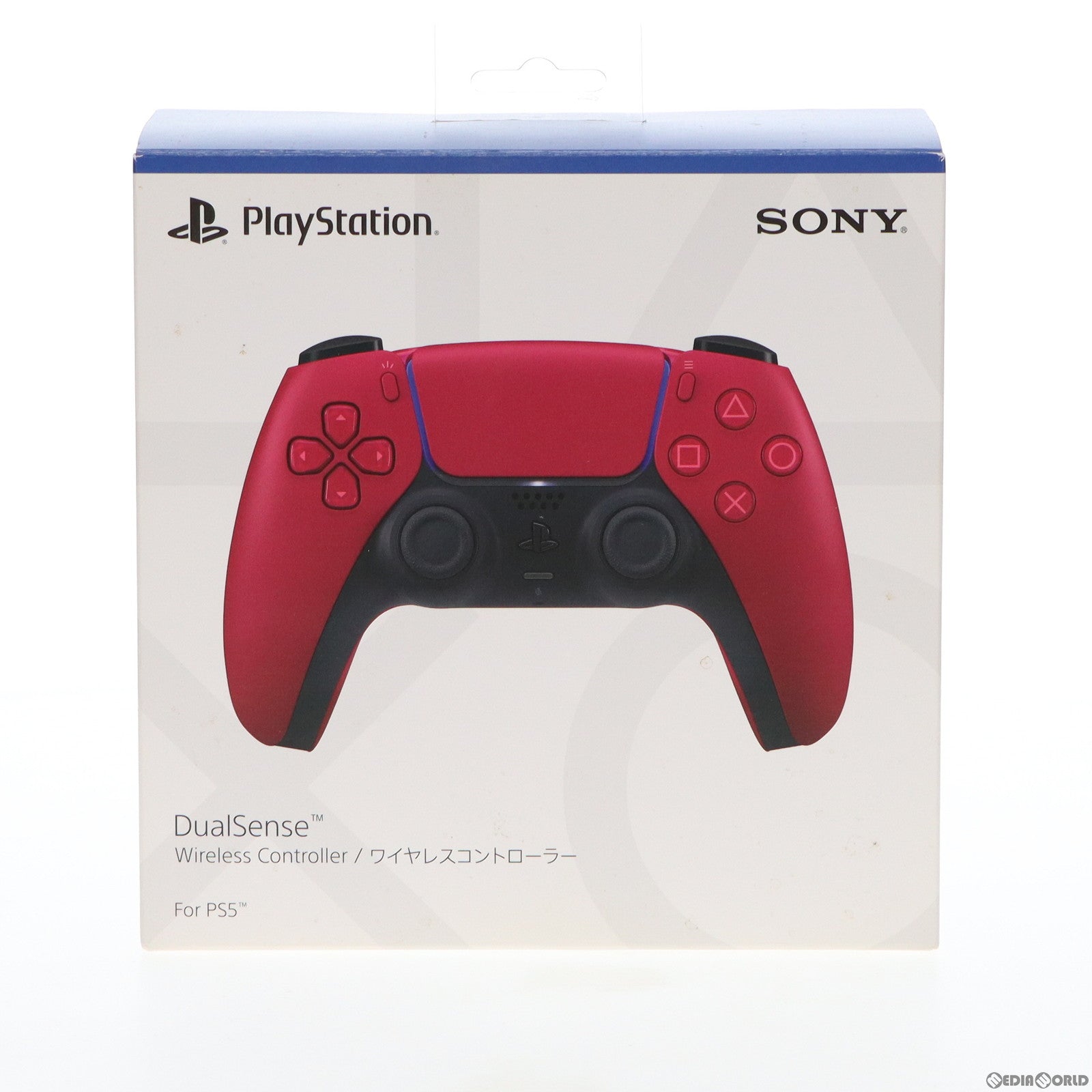 【中古即納】[お得品][表紙説明書なし][ACC][PS5] DualSense(デュアルセンス) ワイヤレスコントローラー コズミックレッド SIE(CFI-ZCT1J02)(20210610)