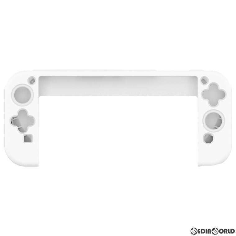 【新品】【お取り寄せ】[ACC][Switch] CYBER・シリコンカバー(SWITCH 有機EL用)(スイッチ 有機EL用) ホワイト サイバーガジェット(CY-NSOSC-WH)(20211008)