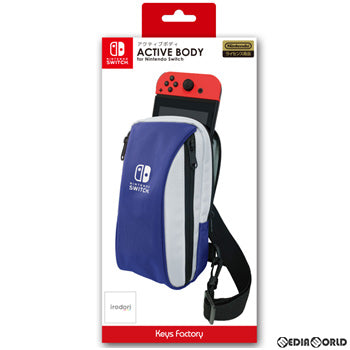 【新品】【お取り寄せ】[ACC][Switch] ACTIVE BODY for Nintendo Switch(ニンテンドースイッチ) ブルー 任天堂ライセンス商品 キーズファクトリー(NAB-001-1)(20211008)