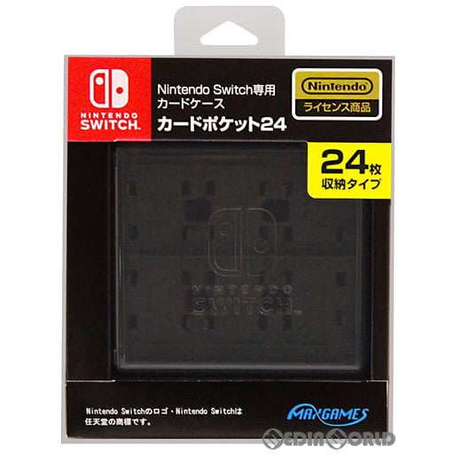 【中古即納】[ACC][Switch] Nintendo Switch専用(ニンテンドースイッチ専用) カードケース カードポケット24 ブラック 任天堂ライセンス商品 マックスゲームズ(HACF-02BK)(20170303)