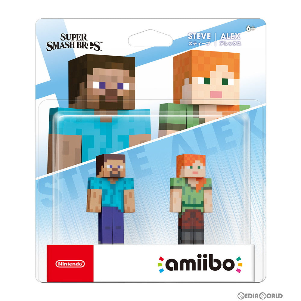【新品】【お取り寄せ】[ACC][Switch] amiibo(アミーボ) ダブルセット(スティーブ/アレックス)(大乱闘スマッシュブラザーズシリーズ) 任天堂(NVL-E-AA2E)(20220909)