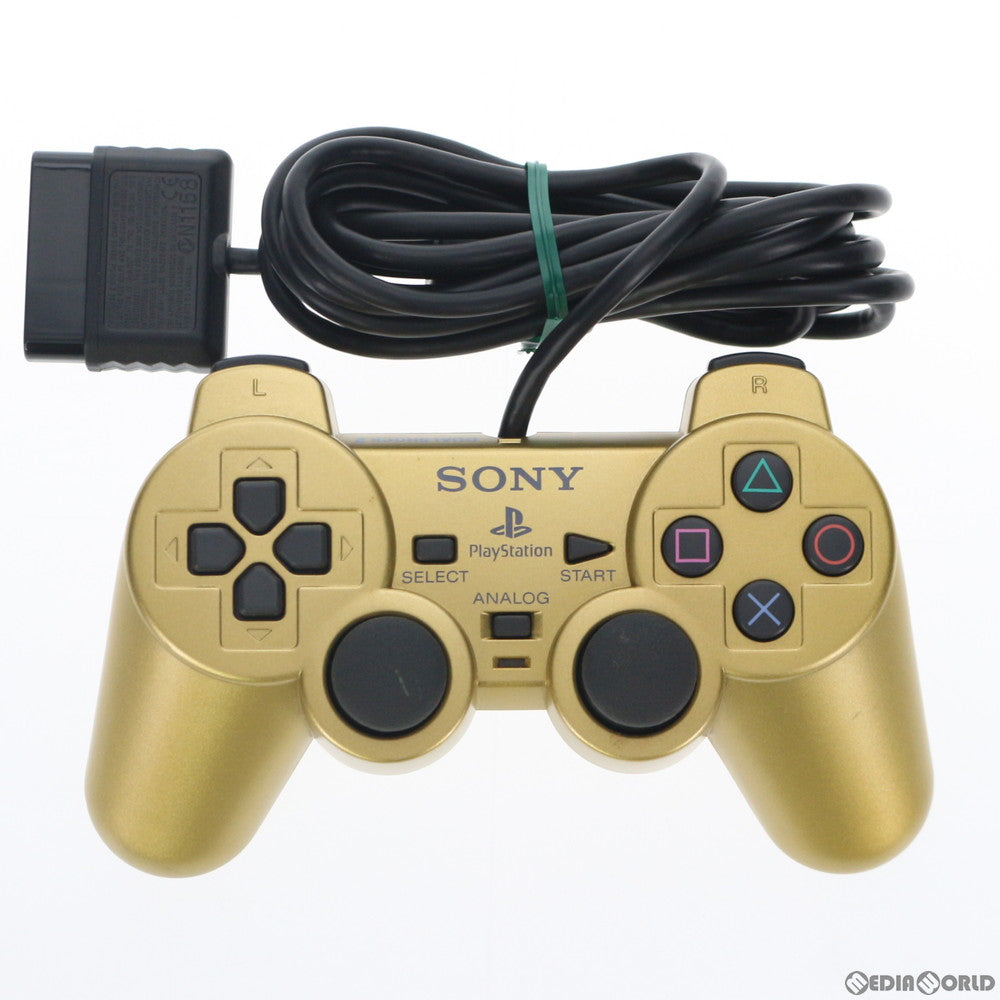 【中古即納】[ACC][PS2] アナログコントローラ デュアルショック2(DUALSHOCK2) ゴールド SCE(SCPH-10010)(20031204)