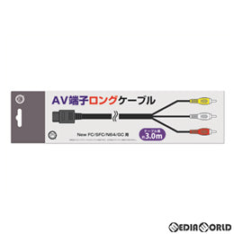 【新品】【お取り寄せ】[ACC][SFC] (NewFC/SFC/N64/GC用) AV端子ロングケーブル コロンバスサークル(CC-MLLAC-BK)(20220120)