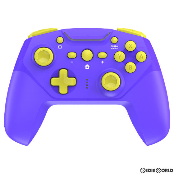 【新品】【お取り寄せ】[ACC][Switch] CYBER・ジャイロコントローラー 無線タイプ(SWITCH用)(スイッチ用) パープル×イエロー サイバーガジェット(CY-NSGYCWL-PY)(20220829)