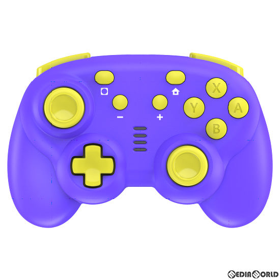 【新品】【お取り寄せ】[ACC][Switch] CYBER・ジャイロコントローラー ミニ 無線タイプ(SWITCH用)(スイッチ用) パープル×イエロー サイバーガジェット(CY-NSGYCMB-PY)(20220829)