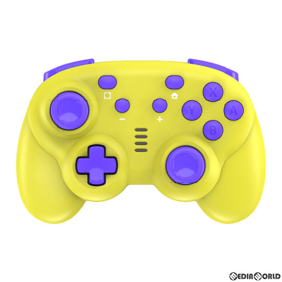 【新品】【お取り寄せ】[ACC][Switch] CYBER・ジャイロコントローラー ミニ 無線タイプ(SWITCH用)(スイッチ用) イエロー×パープル サイバーガジェット(CY-NSGYCMB-YP)(20220829)