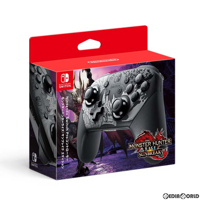 【中古即納】[お得品][表紙説明書なし][ACC][Switch] Nintendo Switch Proコントローラー(ニンテンドースイッチ プロコントローラー) モンスターハンターライズ:サンブレイクエディション 任天堂(HAC-A-FSSKQ)(20220630)