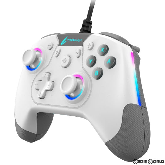 【新品】【お取り寄せ】[ACC][Switch] CYBER・ゲーミングコントローラー HG 有線タイプ(SWITCH用)(スイッチ用) ホワイト サイバーガジェット(CY-NSOGCWD-WH)(20220831)