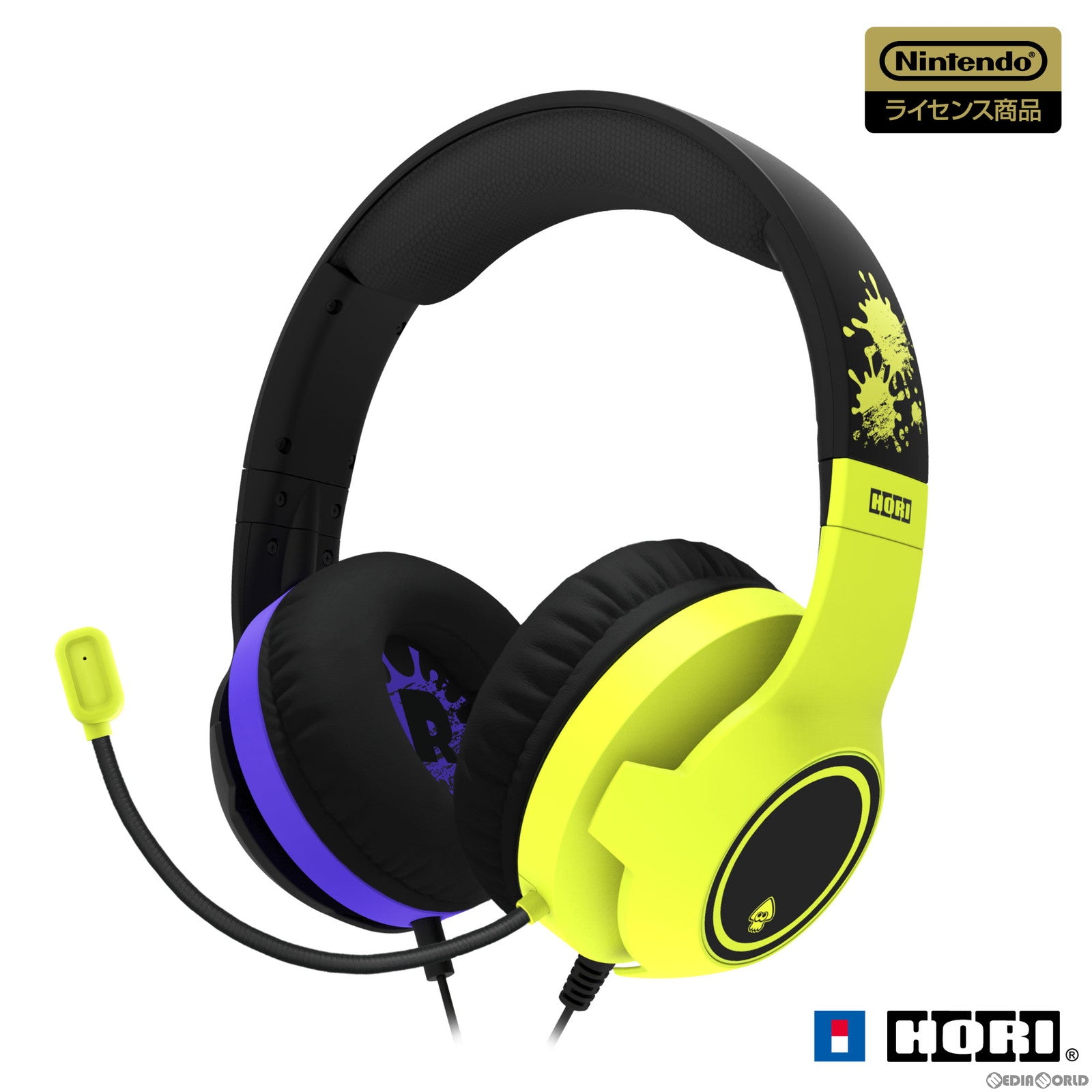 【中古即納】[お得品][表紙説明書なし][ACC][Switch] スプラトゥーン3 ホリゲーミングヘッドセット スタンダード for Nintendo Switch(ニンテンドースイッチ) 任天堂ライセンス商品 HORI(NSW-406)(20220909)