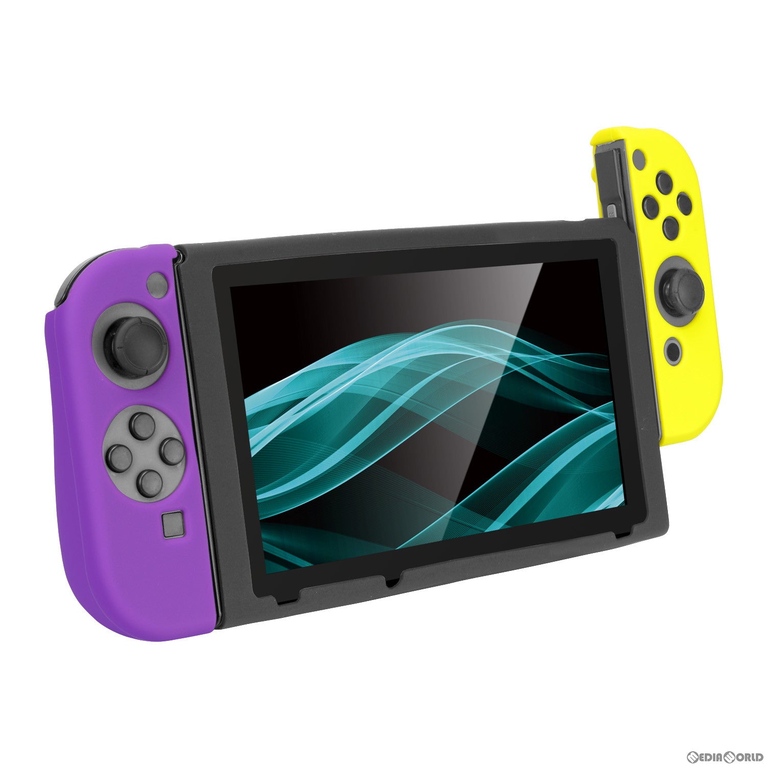 【中古即納】[ACC][Switch] シリコングリップSW イエロー×パープル ゲームテック(SWF2444)(20220910)