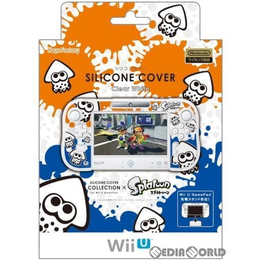 【中古即納】[ACC][WiiU] シリコンカバーコレクション for Wii U GamePad(スプラトゥーン) クリアホワイト(スプラトゥーン/Type-A) 任天堂ライセンス商品 キーズファクトリー(SCU-003-1)(20151220)