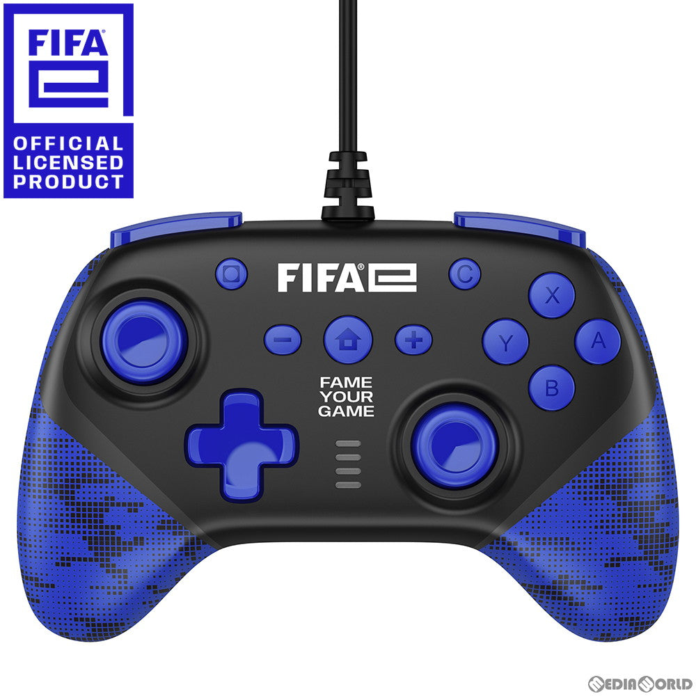 【新品】【お取り寄せ】[ACC][Switch] FIFAe ワイヤードコントローラー(SWITCH用/パソコン用)(スイッチ用/パソコン用) ブラック FIFAe公式ライセンス商品 サイバーガジェット(FIFAE-NSGYCWC-BK)(20230215)