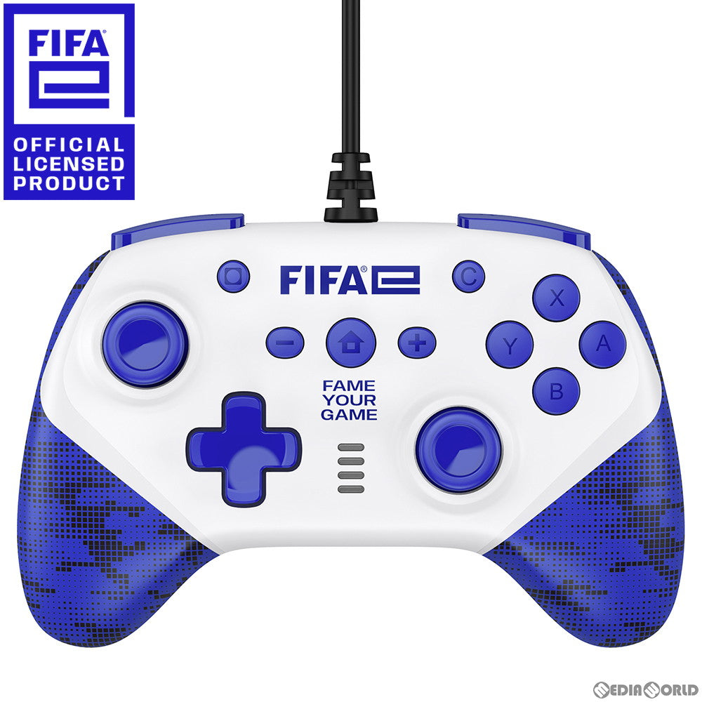【新品】【お取り寄せ】[ACC][Switch] FIFAe ワイヤードコントローラー(SWITCH用/パソコン用)(スイッチ用/パソコン用) ホワイト FIFAe公式ライセンス商品 サイバーガジェット(FIFAE-NSGYCWC-WH)(20230215)