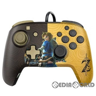 【中古即納】[ACC][Switch] Gaming Faceoff Deluxe+ Wired Switch Pro Controller Zelda: Breath of the Wild ニンテンドー スイッチ プロ コントローラー ゼルダの伝説 ブレス オブ ザ ワイルド(20210901)