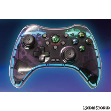 【新品】【お取り寄せ】[ACC][Switch] Switch用(スイッチ用) ワイヤレスネオンコントローラー クリアブラック アローン(ALG-NSWNEC)(20230401)