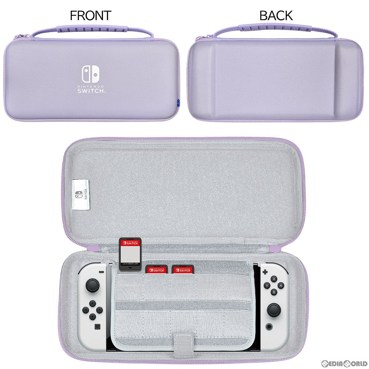 【中古即納】[ACC][Switch] スリムハードポーチ プラス for Nintendo Switch&trade;(ニンテンドースイッチ) カシスパープル 任天堂ライセンス商品 HORI(NSW-828)(20230330)