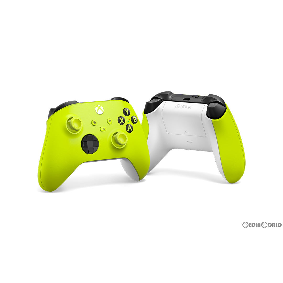 【中古即納】[お得品][表紙説明書なし][ACC][XboxX/S] Xbox ワイヤレスコントローラー(エレクトリックボルト) 日本マイクロソフト(QAU-00023)(20230331)